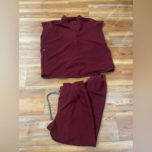 Women's Burgundy Figs Set